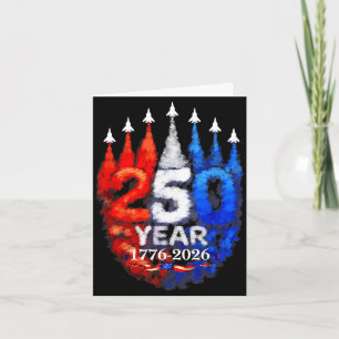Cartão 250 anos americano 1776 2026 250º aniversário EUA