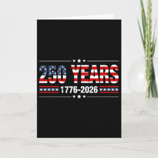 Cartão 250 Anos Americano 1776 2026 250º EUA Homens Mulhe