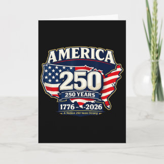 Cartão 250 Anos Aniversário da América Aniversário de 250