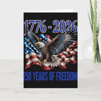 Cartão 250 Anos Aniversário da América Independência 250º