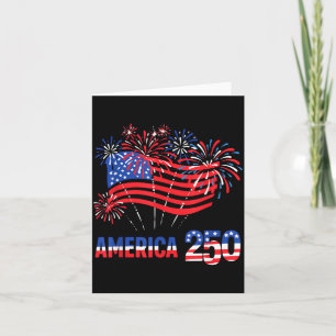 Cartão 250 Anos Aniversário da América Independência 250º