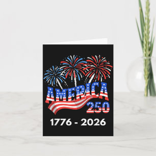 Cartão 250 Anos Aniversário da América Independência 250º