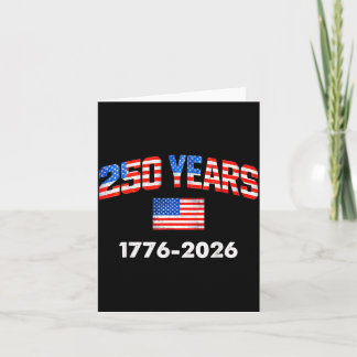 Cartão 250 Anos Bandeira Americana 1776-2026 250º