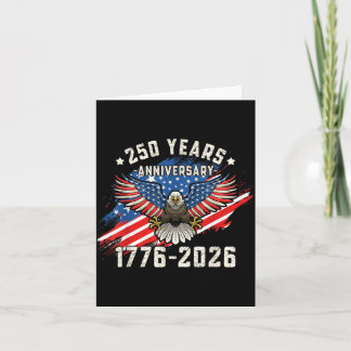 Cartão 250 Anos Bandeira Americana Águia Patriótica 250º