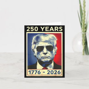 Cartão 250 Anos da América Aniversário 1776 2026 250 Anos