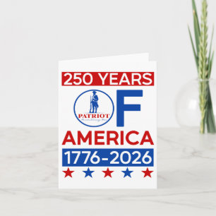 Cartão 250 Anos Da Revolução Americana Semiquincenteni