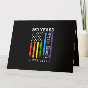 Cartão 250 Anos de 250º Aniversário EUA LGBT Pr
