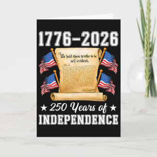 Cartão 250 Anos De Independência Americana 1776 2026 Us D