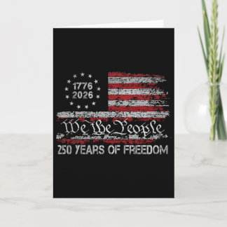 Cartão 250 Anos De Liberdade 1776 2026 Bandeira Dos EUA 2