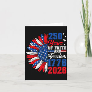 Cartão 250 Anos de Liberdade da América 1776 2026 Anivers