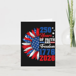 Cartão 250 Anos de Liberdade da América 1776 2026 Anivers