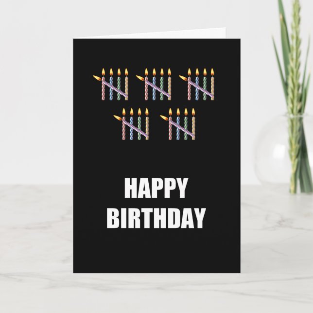 Cartão 25 Aniversário com Velas (Frente)