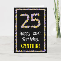 25 Aniversário: Número de Flores Florais, Nome Per