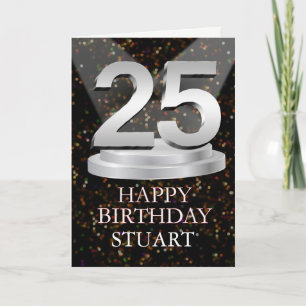 Cartão 25 Birthday Spotlight Adicionar Uma Placa De Nome