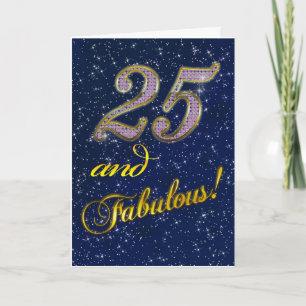 Cartão 25 de aniversário para alguém Fabuloso