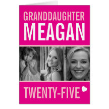 25 de aniversário três fotos neta rosa