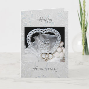 Cartão 25th Wedding Anniversary Card