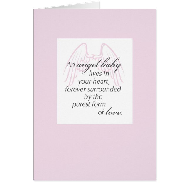 Cartão 2651 Angel Baby Wings Rosa (Frente)