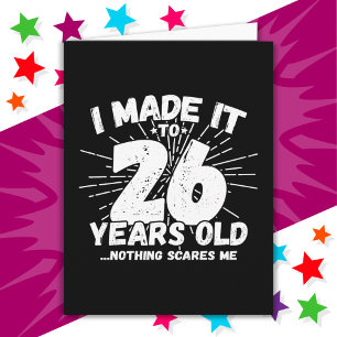 Cartão 26 anos Sarcastic Meme Engraçado 26.º aniversário