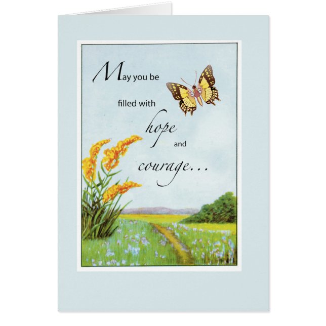 Cartão 2766 Borboleta Esperança e Coragem (Frente)