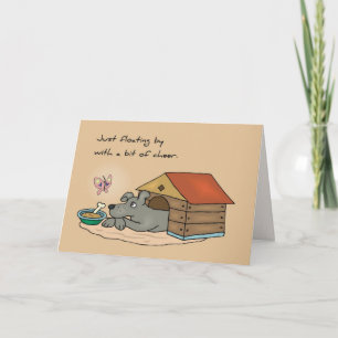Cartão 2773 Sad Dog Doghouse Thinking of You