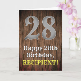 Cartão 28º aniversário: Country Western Inspirou Olhar, N