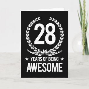 Cartão 28th Birthday (28 Years Of Being Awesome)