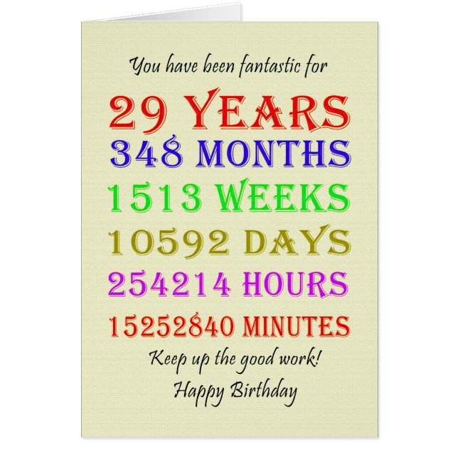 Cartão 29.º aniversário - Marcos (Frente)