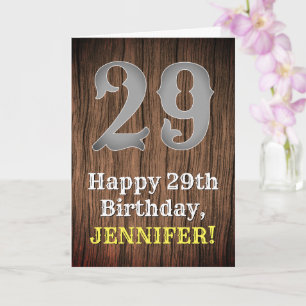 Cartão 29.o aniversário: Country Western Inspirou Olhar,