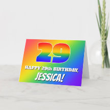 29th Birthday: Multicolored Rainbow Pattern # 29