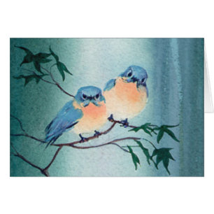 Cartão 2 BLUEBIRDS por SHARON SHARPE