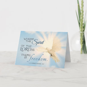 Cartão 2 Corinthians 3:17 Onde está o Espírito do Senho