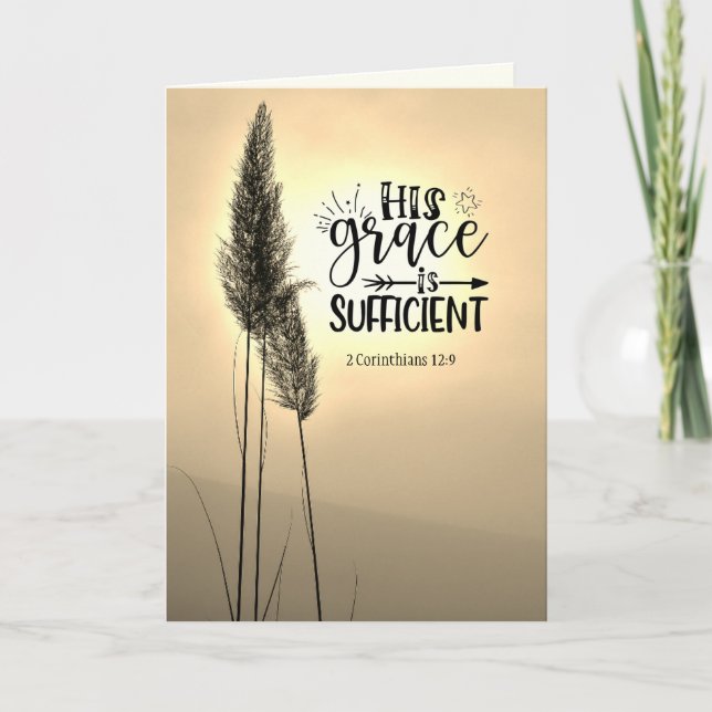 Cartão 2 Corintianos 12:9 Sua Graça é suficiente (Frente)