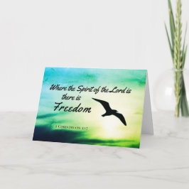 Cartão 2 Corintianos 3:17 Bíblia da liberdade Versa