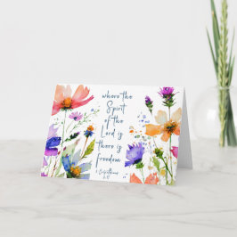 Cartão 2 Corintianos 3:17 Bíblia da liberdade Versa