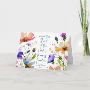 Cartão 2 Corintianos 3:17 Bíblia da liberdade Versa