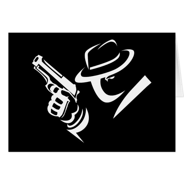 Cartão 2 do gangster do detetive (Frente Horizontal)