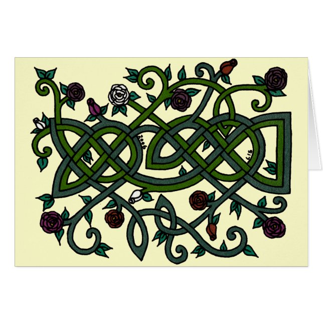 Cartão 2 do jardim de rosas (Frente Horizontal)