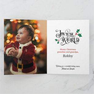 Cartão 2 Grande Presente de Natal de Fotos para Avós