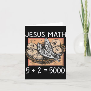 Cartão 2 Peixes 5 Pães Jesus Alimenta Os 5000 Cristãos