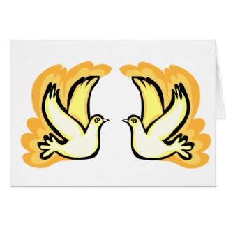 Cartão 2 pombas da tartaruga