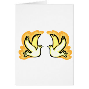 Cartão 2 pombas da tartaruga