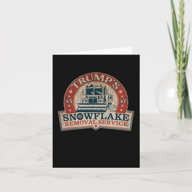 Cartão 2 Side Trump's Snowflake Service Funny Tru (Frente)