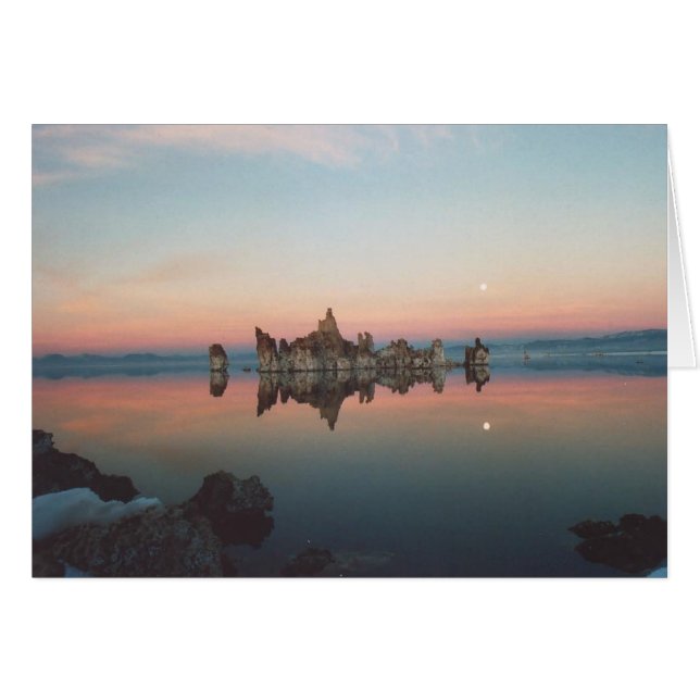 Cartão 2. Sunset/Moonrise no lago de Mono (Frente Horizontal)