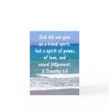 2 Timothy 1:7 Cristãos não são Bíblias Timid Verse