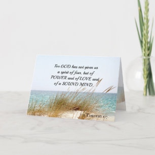 Cartão 2 Timothy 1:7 Deus não deu um espírito de medo,