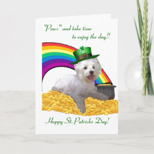 Cartão 2. Westie St Patricks Card