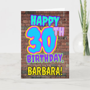 Cartão 30º Aniversário - Visual Divertido e Urbano Inspir