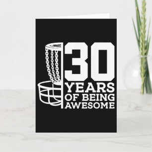 Cartão 30 Anos Sendo Incrível Disc Golf 30º Aniversário