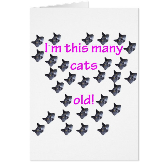 Cartão 30 cabeças do gato velhas (Frente)